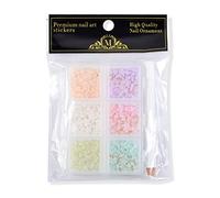 Crampons à ongles dorés Ronds Fleur Magie pour Ongles Acrylique Ongles 3D Strass Marches Clous de Fleurs d'Ongles Perles Rondes