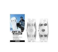 Crampons Antidérapants 5 Dents pour Chaussures et Bottes, Anti-Glisse sur Glace, Neige et Boue, Résistant au Froid -45°C, Caoutchouc Élastique Épais 3.42mm, Ajustable Facilement pour Tous