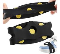 Crampons antidérapants en acier et silicone 15 x 7,5 x 2,6 cm | Crampons antidérapants pour chaussures à neige avec design de traction à cinq dents | Pour l'escalade, la randonnée et les sentiers