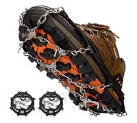 Crampons, crampon, crampon neige pour chaussure, 8 Dents Ice Traction Anti-Slip Snow Grips pour Bottes Chaussures pour la Marche, la randonnée, l'escalade, la pêche et l'alpinisme