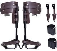 Crampons Crampons d'arbre - Equipement pour grimper aux arbres - Marron - 335,28-431,8mm - Aide à l'escalade de haute qualité pour grimper aux arbres en toute sécurité