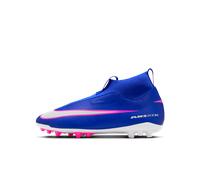 Crampons de foot à coupe montante pour terrain synthétique Nike Jr. Mercurial Superfly 10 Academy pour enfant/ado Racer Blue/Blanc 35.5