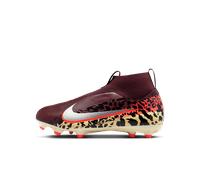 Crampons de foot montants multi-surfaces Nike United Jr. Mercurial Superfly 10 Academy pour ado Burgundy Crush/University Red/Fossil/Metallic Silver 32