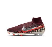 Crampons de foot montants pour terrain sec Nike United Mercurial Superfly 10 Elite Burgundy Crush/University Red/Fossil/Metallic Silver 40.5