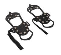 Crampons de Glace 10 Dents Crampon Pliable en Acier Inoxydable en Caoutchouc pour l'alpinisme et l'escalade (M)