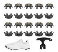 Crampons de golf de rechange pour toutes les chaussures - crampons stables antidérapants avec clé pour clous de sprinter course à pied, entraînement, tennis, sprint, sentier, terrain de route