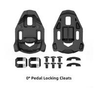 Crampons de pédale de vélo de route pour Time Xpresso/Xpro LClic, angle de verrouillage réglable de 0°/5°, composite PA + TPU, noir, 9,2 x 6,5 cm (A-0°)