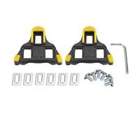 Crampons de pédale de vélo système de verrouillage automatique ABS Durable léger antidérapant adaptateur de chaussures de cyclisme pour vélos de route de montagne jaune rouge (Jaune)