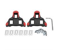 Crampons de pédale de vélo système de verrouillage automatique adaptateur de pédale de vélo ABS durable pour vélos de route de montagne jaune rouge 7,5x8x1cm 113g paire avec (Rouge)