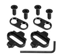 Crampons de vélo noirs pour vélo d'intérieur et VTT compatibles avec Shimano MTB SPD SM-SH51 et pédales Look X-Track