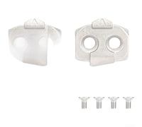 Crampons de VTT en acier inoxydable - Léger - 38 g - Fixation à pédale fixe avec surface antidérapante pour VTT - Accessoires de pièces de rechange argentées