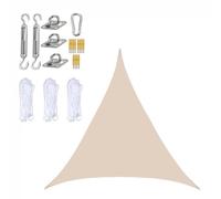 Crampons d'escalade d'arbres, Voile d'ombrage Triangle Block avec kit de Fixation Multicolore(Beige,3 * 3 * 3 M)