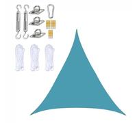 Crampons d'escalade d'arbres, Voile d'ombrage Triangle Block avec kit de Fixation Multicolore(Light Blue,3.6 * 3.6 * 3.6m)