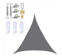 Crampons d'escalade d'arbres, Voile d'ombrage Triangle Block avec kit de Fixation Multicolore(Light Gray,6 * 6 * 6m)