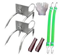 Crampons d'escalade - Ensemble de pointes en acier gris massif, unité de force forte | Petit aspect bois pour piquer de petites branches en toute sécurité sans aucun dommage d'écorce Fast Safe Way Pro