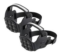 Crampons et bottes d'alpinisme : Crampons à 9 dents pour traction sur glace et neige | Guêtres Crampon ICES réglables avec bande réfléchissante | Équipement de randonnée et d'escalade