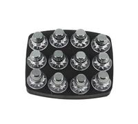 uhlsport Alu/Nylon Chevilles Mixte, Noir, 13/16MM