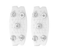 Crampons invisibles antidérapants - Fixation rapide - 10 pointes en acier - Poignées de traction résistantes au froid pour la randonnée, les trajets et la pêche - Convient pour les personnes âgées et