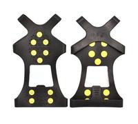 Crampons Neige Chaussures 1 Paire de Chaussures Sport Couverture Pince Escalade Femmes Hommes Bottes 10 Clous Neige Glace Griffe Anti-dérapant Pointes poignées Crampons(L)