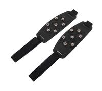 Crampons Neige Chaussures 2 pièces 7 Crampons en Acier poignées de Neige for Glace et Traction Caoutchouc antidérapants randonnée Marche Escalade Jogging(Black)