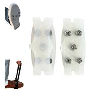 Crampons Neige Chaussures, Crampons Universels à 5 Pointes pour Chaussures Et Bottes, Portables Semelles Crampon Anti Verglas, Légers & Faciles à Enfiler, pour Marche Urbaine en Hiver (2, Blanc)