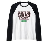 Crampons on Game Face Loaded - Design de Baseball motivant Manche Raglan