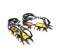 Crampons pour Chaussures 12 Crampons de Dents manganèse en Acier d'escalade d'escalade de Neige Glace Anti-dérapage Grippers de la Chaussure de Crampon Traction de Traction d'alpinisme (Color : White