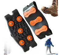 Crampons pour chaussures d'hiver, antidérapants, griffes à glace avec 5 dents universelles, antidérapantes, crampons antidérapants à enfiler pour chaussures et bottes