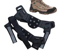 Crampons - Snow Cleats | Snow Grips | Snow Spikes Ice Cleats Traction with Reflective Stripes | Traction Cleats Crampons for Walking Jogging and Hiking Anti-Slip Crampon