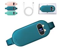 Cramprelief - Menstrual Cramps Massager, Portable Heating Pad, Portable Wireless Heating Belt with 6 Heat Levels & 6 Massage Modes for Relieves Cramps, Pain Relief for Women Girls (Blue)