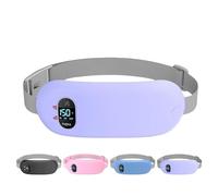 Cramprelief - Menstrual Cramps Massager, Portable Wireless Heating Belt with 6 Heat Levels & 6 Massage Modes for Relieves Cramps, Back pain and abdominal pain (Purple)