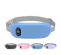 Cramprelief - Menstrual Cramps Massager, Portable Wireless Heating Belt with 6 Heat Levels & 6 Massage Modes for Relieves Cramps, Back pain and abdominal pain (Blue)
