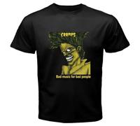 Cramps Bad Music for Bad People Punk Rock Mens Black T-Shirt