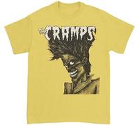 Cramps Men's Cramps Bad Music Yellow Tops Tee T Shirt T-Shirt Yellow Short-Sleeved T-Shirt Yello M