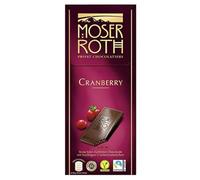 Cranberry Chocolat Noir - Chocolat noir avec morceaux de canneberges, parfait pour une pause fruitée et gourmande - Compatible avec Moser Roth - 125g