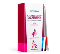 NUTRI & CO Cranberry + D-Mannose + Hibiscus - Inconfort Urinaire Flore Intime - Cure Naturelle de 5 jrs - 10 Sticks Pratiques et Discrets au Dosage Efficace - Poudre Arôme Cerise - Fabriqué en France