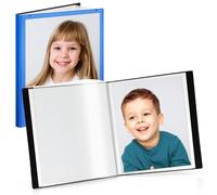 CRANBURY Classeur pour photos de 20,3 x 25,4 cm (bleu) - Livre de présentation artistique de 20,3 x 25,4 cm avec pochettes en plastique transparent, 24 pages pour 48 photos, livre photo de 25,4 x 20,3