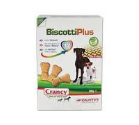 CRANCY BISCOTTI PLUS - Aliment sec complémentaire pour chiens adultes, biscuits cuits pour animaux de compagnie, sans colorant, avec vitamines, minéraux et additifs nutritionnels - 500 g