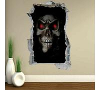 Crâne 3D Wall Art Sticker Sticker Mural Affiche