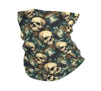 Crâne À Chaîne en Or Homme Femme Écharpe Tube Douce Bandana Multifonctionnel Snood pour Sport Pêche Randonnée Voyage