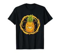 Crâne Ananas démon Flamboyant Ambiance Tropicale féroce été T-Shirt
