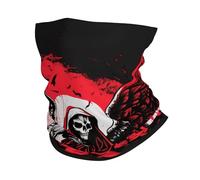 Crâne Ange Dieu Faucheuse Squelette Rouge Unisexe Couvre-Chef Multi-Usage Cache-Col Respirant Echarpe Tête Pirate pour Motorcycle Randonnée Sports