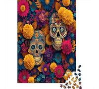 Crâne aux Motifs Exquis 1000 Pièces, Puzzle Impossible pour Adultes, Cadeaux, pour Enfants70x50cm/1000pcs