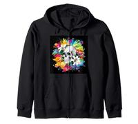 Crâne avec des lys pour Les goths et Les emos Sweat à Capuche