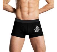 Crâne avec Troisième Œil Et Fleur Hommes Tight Boxer Slip Respirant Sous-vêtements Doux Stretch Trunks Style5387, Comme indiqué sur la photo, XXL