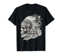 Crâne Aztèque Maya Mexicain Toltèque Inca Maya Indigène Azteca T-Shirt