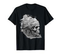 Crâne Aztèque Maya Mexicaine Plumes Mayas Indigènes Azteca T-Shirt