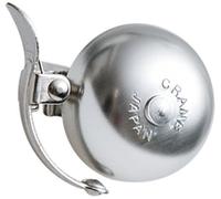 Crane Bell Co. Cr-Mszsb-Sl Mini Suzu W Sonnette De Vélo Avec Support Collier Acier Argenté Mat Argenté