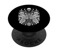 Crâne céleste Papillon de Nuit Nature Art PopSockets PopGrip Adhésif