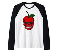 crâne Cerise Halloween Squelette Sinistre Menacing Menacing Ominous Manche Raglan